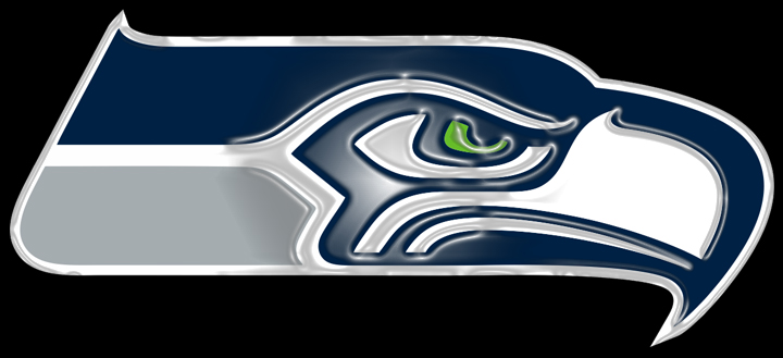 Seattle Seahawks Plastic Effect Logo vinyl decal